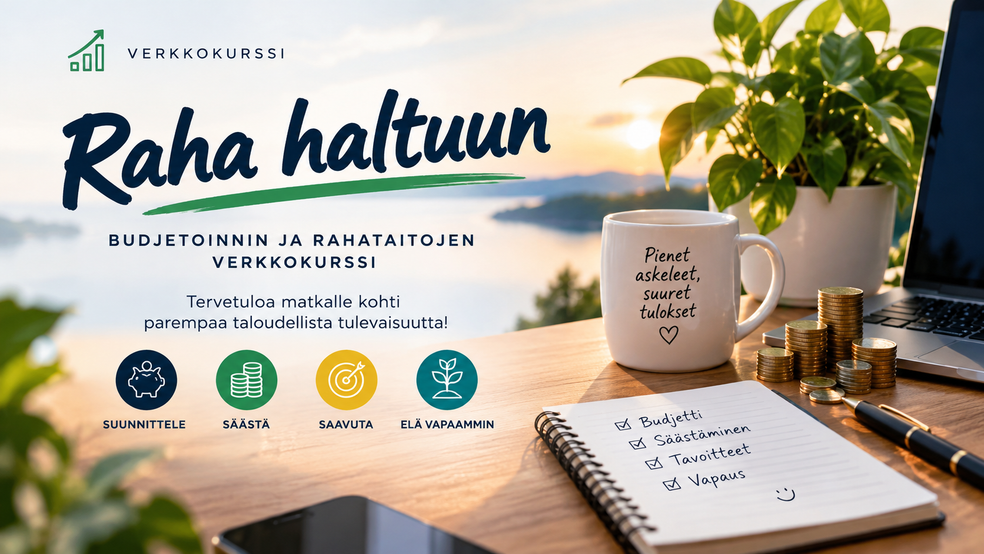 Raha haltuun – 30 päivän verkkokurssi by Rakkaudesta Rahaan